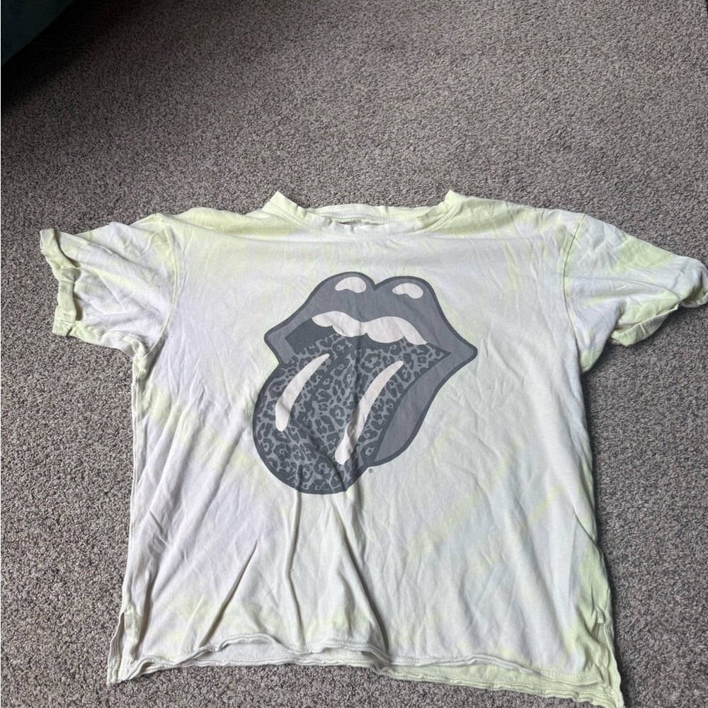 Rolling Stones Cream and Gray Short Sleeve Tees